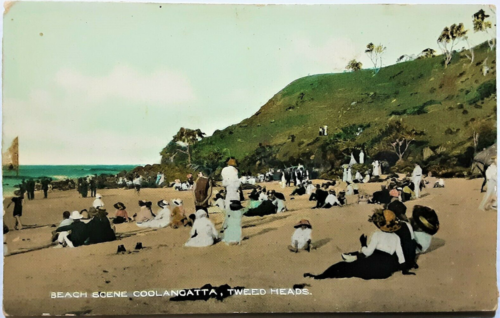 Postcard - NINNESS Series No. 2443 - Beach Scene Coolangatta, Tweed Heads - 1000x636.png